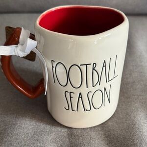 Rae Dunn Football Season Mug with Red Interior